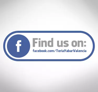 Hitta oss på facebook fönster klistermärke - Tenstickers