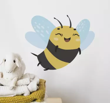 Honung bin illustration väggkonst dekal - Tenstickers
