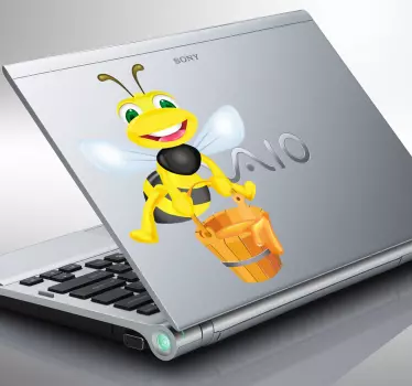 Honung bin laptop klistermärke - Tenstickers