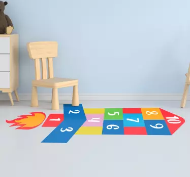 Hopscotch raketväggklistermärken för barn - Tenstickers