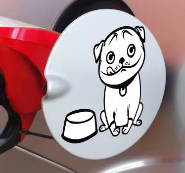 Hund bränsle keps bil klistermärke - Tenstickers