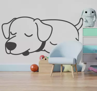 Hund i vila väggdekor - Tenstickers