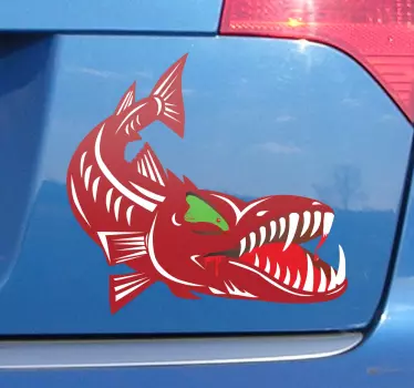 Hungrig barracuda-dekal - Tenstickers