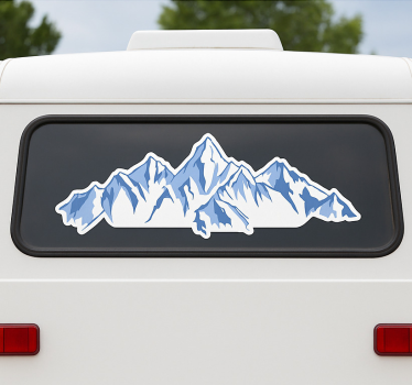 Husvagn klistermärke bergslandskap - Tenstickers