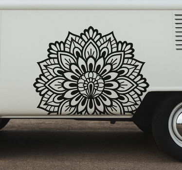 Husvagn klistermärke lotus style mandala - Tenstickers