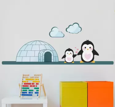 Igloo för barns hemmabio klistermärke - Tenstickers