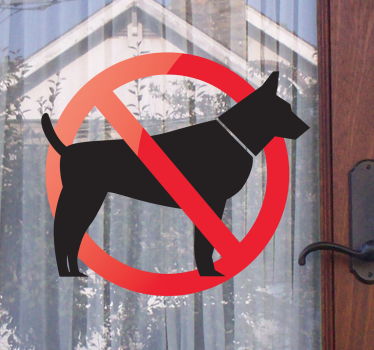 Inga hundar tillåter skyltklistermärke - Tenstickers