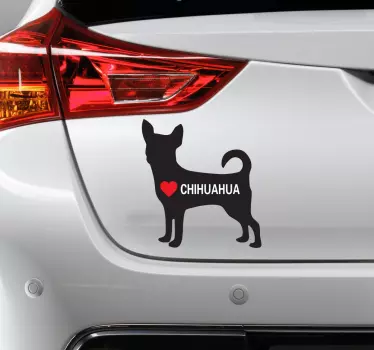 Jag älskar chihuahua-dekal - Tenstickers