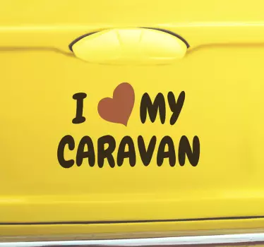 Jag älskar karavanor vinyl dekal - Tenstickers