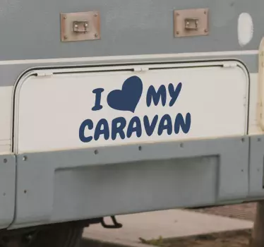 Jag älskar min husbil text dekal husvagn - Tenstickers