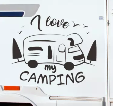 Jag älskar mitt vinylklistermärke för campingfordon - Tenstickers