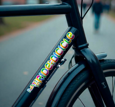 Jag vill cykla klistermärken till cykel - Tenstickers