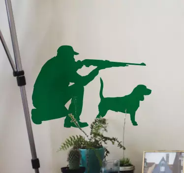 Jägare & hund människor dekaler - Tenstickers