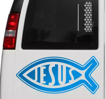 Jesus fisk klistermärke - Tenstickers