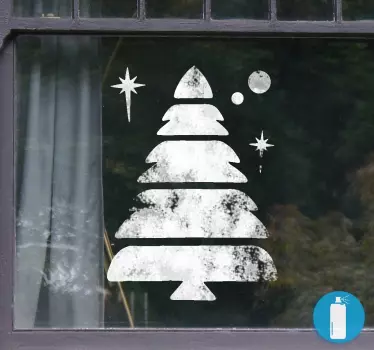Julgran mall dekal - Tenstickers