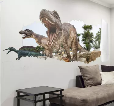 3d jurassic park väggdekor - Tenstickers