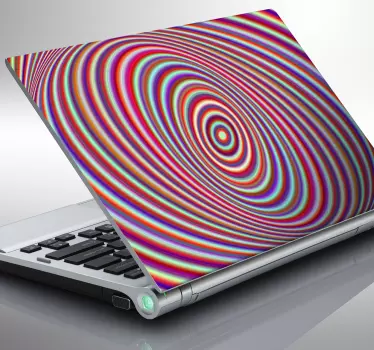 Kalejdoskop spiral laptop hud - Tenstickers