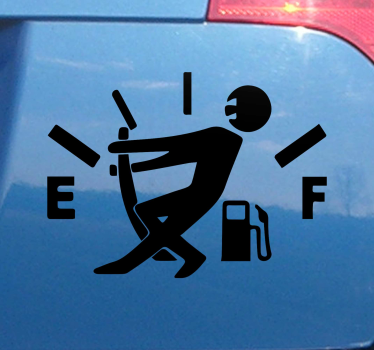 Kämpar för full bensinbilsdekal - Tenstickers