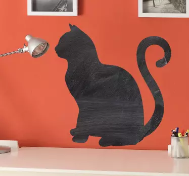 Katt silhuett tavla klistermärke - Tenstickers