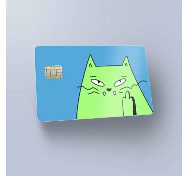 Kikar katt kreditkort vinyl klistermärke - Tenstickers
