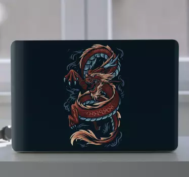 Kinesiska drake illustration bärbara klistermärken - Tenstickers