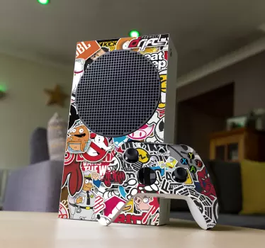 Klassiskt spelkollage xbox hudklistermärke - Tenstickers