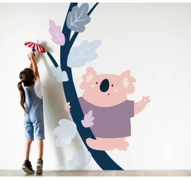 Klättring drog koala tecknad djur vägg inredning - Tenstickers