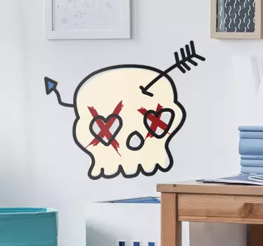Klistermärke djur med skalle och pil - Tenstickers