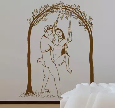 Klistermärke för sex swing illustration - Tenstickers