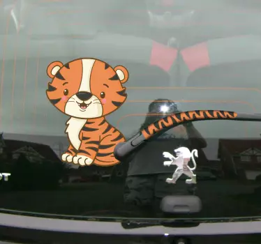 Klistermärke för tiger och svans - Tenstickers