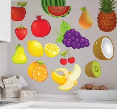 Klistermärken av olika frukter - Tenstickers