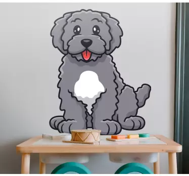 Klistermärken cartoon hund illustration - Tenstickers