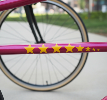 Klistermärken till cykel golden star flare - Tenstickers