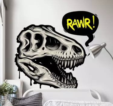 Komisk dinosaurie drake väggdekal - Tenstickers