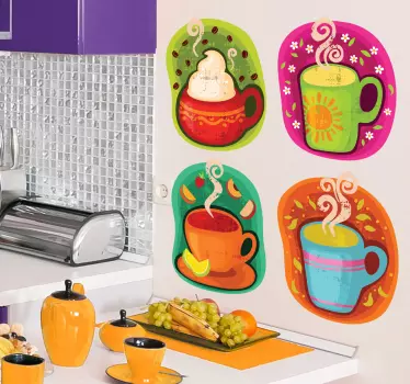 Koppar kaffe kök klistermärken - Tenstickers