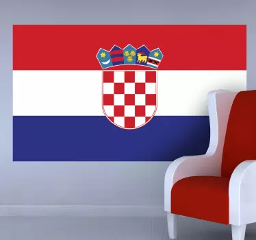 Kroatien flagga klistermärke - Tenstickers
