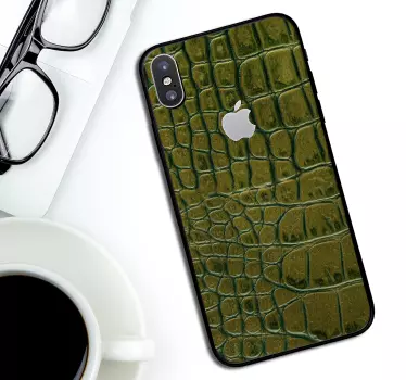 Krokodil konsistens iphone klistermärke - Tenstickers