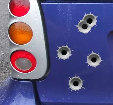 Kula hål bil klistermärken - Tenstickers