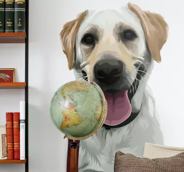 Labrador hund klistermärke - Tenstickers