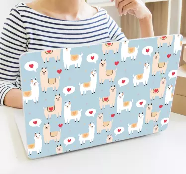Lama mönster djur väggdekor - Tenstickers