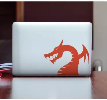 Laptop klistermärke rörlig drake silhuett - Tenstickers