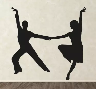 Latin dans silhuett klistermärke - Tenstickers