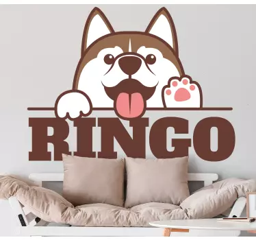 Lekfull hunddesign klistermärken - Tenstickers