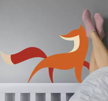 Lekfull rävillustration klistermärken - Tenstickers