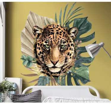 Leopard i djungeln vilda djur klistermärke - Tenstickers