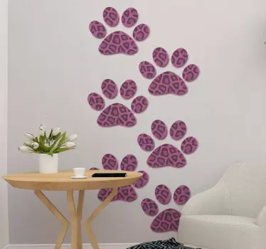 Leopard tryck tass tryck husdjur dekaler - Tenstickers