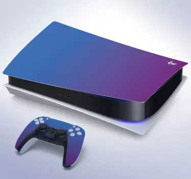 Lila och blå abstrakt bakgrundsstationer för playstation 5 - Tenstickers
