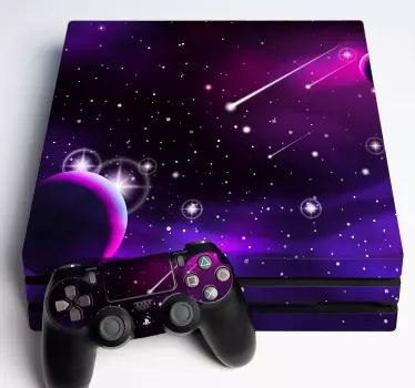 Lila universum tema playstation 4 klistermärken - Tenstickers