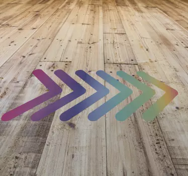 Linje riktning vinyl klistermärke golvplattor dekaler - Tenstickers