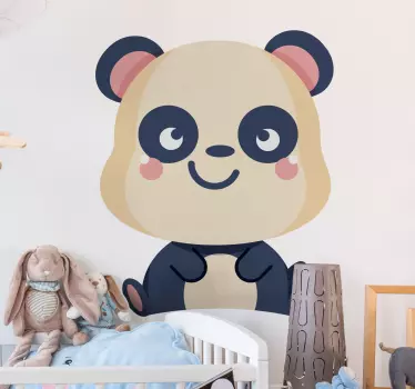 Liten panda djur vägg klistermärke - Tenstickers